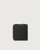 Orciani Soft small leather wallet with zip Leather Black