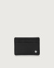 Orciani Micron leather card holder with RFID protection Black