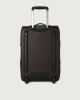 Orciani Micron leather two wheels trolley Grained leather Ebony
