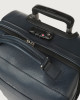Orciani Micron leather two wheels trolley Grained leather Navy