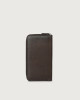 Orciani Chevrette zip around leather wallet Suede Chocolate