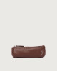 Orciani Micron leather key pouch Grained leather Cognac