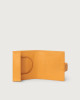 Orciani Micron leather coin purse Grained leather Ocher