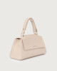 Orciani Sveva Longuette Soft leather handbag with strap Grained leather Ivory