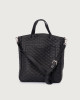 Orciani Ladylike Nappa Woven Small leather tote bag Leather black