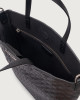 Orciani Ladylike Nappa Woven Small leather tote bag Leather black