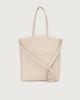 Orciani Ladylike M Soft medium leather tote bag Grained leather Ivory
