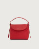 Orciani Nana Soft Small leather handbag with strap Grained leather Marlboro red