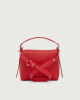 Orciani Nana Soft Small leather handbag with strap Grained leather Marlboro red