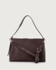 Orciani Nana Cocco embossed leather shoulder bag Leather Chocolate