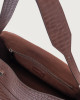 Orciani Nana Cocco embossed leather shoulder bag Leather Chocolate