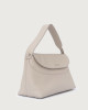 Orciani Nana Soft leather shoulder bag with strap Grained leather Clay