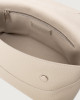 Orciani Nana Soft leather shoulder bag with strap Grained leather Clay