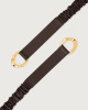 Orciani Nappa B strech leather belt 4 cm Nappa leather chocolate