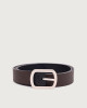 Orciani Dollaro Double leather belt 3 cm Black+Chocolate