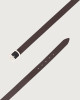 Orciani Dollaro Double leather belt 3 cm Black+Chocolate