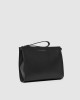 Orciani Micron large leather pouch with wristband Grained leather Black