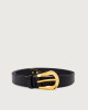 Orciani Vanity long tip leather belt 2 cm Leather Black