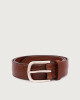Orciani Wave Soapy leather belt 3,5 cm Leather Brown