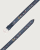 Orciani Soapy Spring suede belt 3,5 cm Leather & fabric Blue