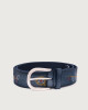 Orciani Soapy Spring suede belt 3,5 cm Leather & fabric Blue