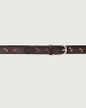 Orciani Soapy Spring suede belt 3,5 cm Leather & fabric Chocolate