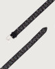 Orciani Blade Flower leaather belt 3,5 cm Leather Black