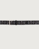 Orciani Blade Flower leaather belt 3,5 cm Leather Black