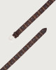 Orciani Blade Flower leaather belt 3,5 cm Leather Chocolate