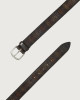 Orciani Blade Trait leather belt 4 cm Bull hide Chocolate