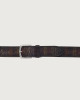 Orciani Blade Trait leather belt 4 cm Bull hide Chocolate