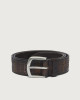 Orciani Blade Trait leather belt 4 cm Bull hide Chocolate