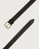 Orciani Hunting suede belt brass buckle 3,5 cm Suede leather Chocolate