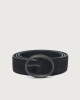 Orciani Cocco Nabuk nubuck leather belt 3,5 cm Embossed leather, Nubuck black