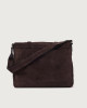 Orciani Jones Peach suede leather messenger bag Suede leather chocolate