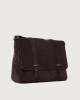 Orciani Jones Peach suede leather messenger bag Suede leather chocolate
