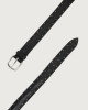 Orciani Bull Soft micro-studs leather belt 3,5 cm Bull hide Black