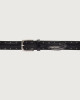 Orciani Bull Soft micro-studs leather belt 3,5 cm Bull hide Black