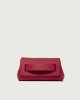 Orciani Gossip Soft grained leather clutch Grained leather Marlboro red