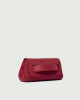 Orciani Gossip Soft grained leather clutch Grained leather Marlboro red