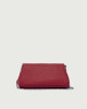 Orciani Gossip Soft grained leather clutch Grained leather Marlboro red