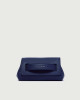 Orciani Gossip Soft grained leather clutch Grained leather Navy