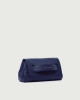 Orciani Gossip Soft grained leather clutch Grained leather Navy
