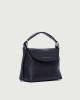 Orciani Nana Soft Small leather handbag with strap Grained leather Black