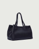 Orciani Tata Soft leather tote bag Grained leather Black