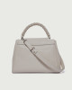 Orciani Sveva Sense Scooby Midi leather shoulder bag with strap Leather Off-White