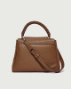Orciani Sveva Sense Scooby Midi leather shoulder bag with strap Leather Cognac