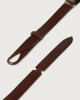 Orciani Bull leather Nobuckle belt Leather Brown