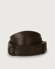 Orciani Grit leather Nobuckle belt Leather Brown