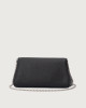 Orciani Gossip Soft grained leather clutch Grained leather Black